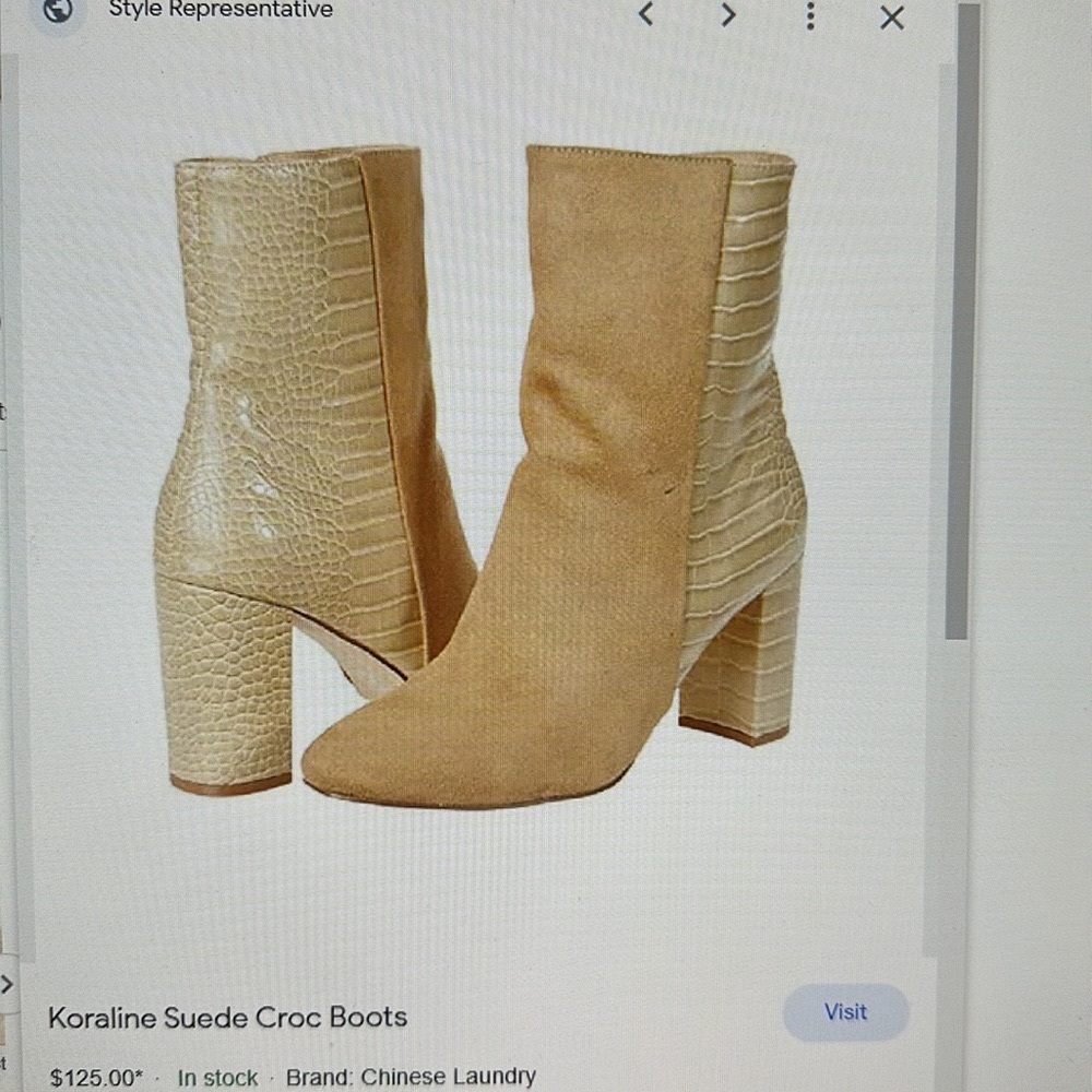 Chinese Laundry Koraline cream bootie Size 8